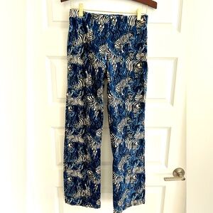 Key West Zebra Pants Blue Black Size 4